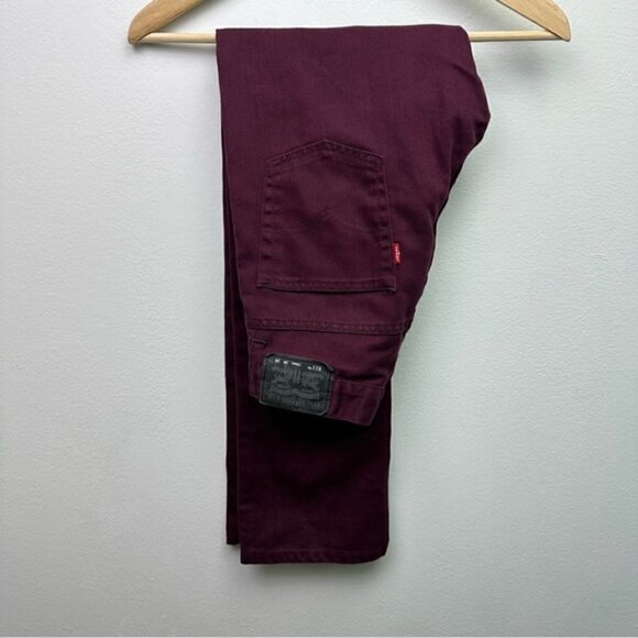 Levi’s 511 Slim Jeans 16reg/28x28 Burgundy Purple - Picture 7 of 8